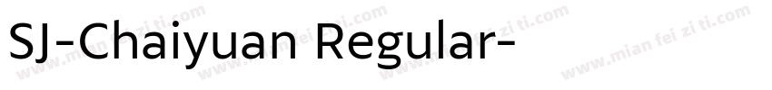 SJ-Chaiyuan Regular字体转换